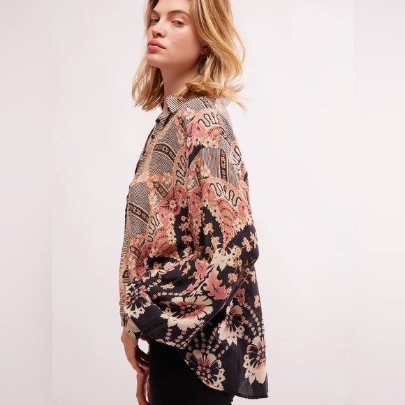 Free People Multicolor Button Down Shirt - Picture 2 of 8